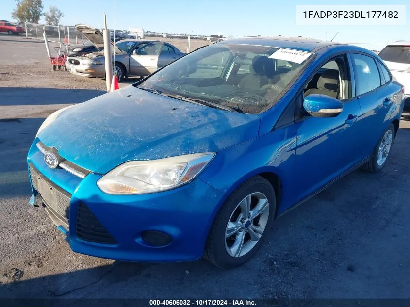 2013 Ford Focus Se VIN: 1FADP3F23DL177482 Lot: 40606032