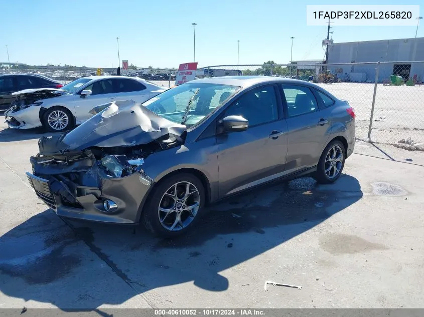 2013 Ford Focus Se VIN: 1FADP3F2XDL265820 Lot: 40610052