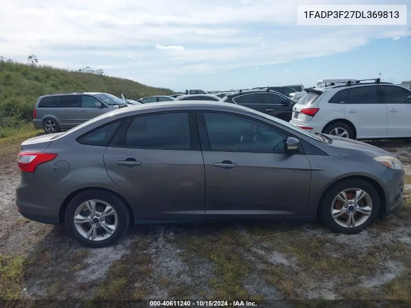 2013 Ford Focus Se VIN: 1FADP3F27DL369813 Lot: 40611240