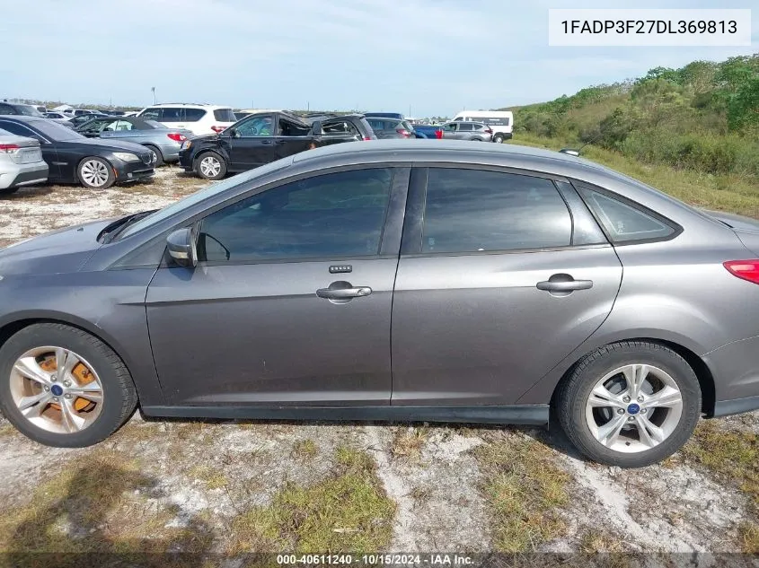 2013 Ford Focus Se VIN: 1FADP3F27DL369813 Lot: 40611240