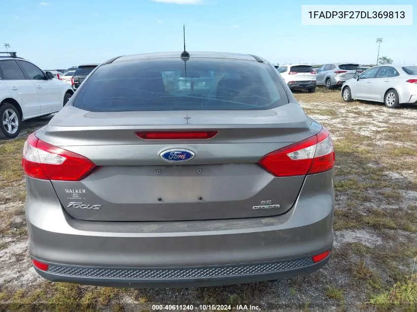 2013 Ford Focus Se VIN: 1FADP3F27DL369813 Lot: 40611240