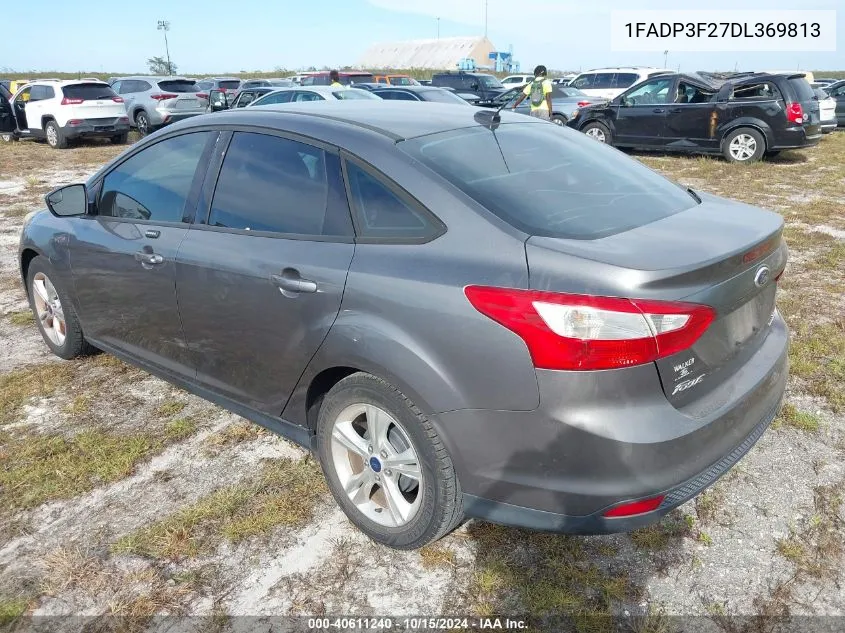 2013 Ford Focus Se VIN: 1FADP3F27DL369813 Lot: 40611240