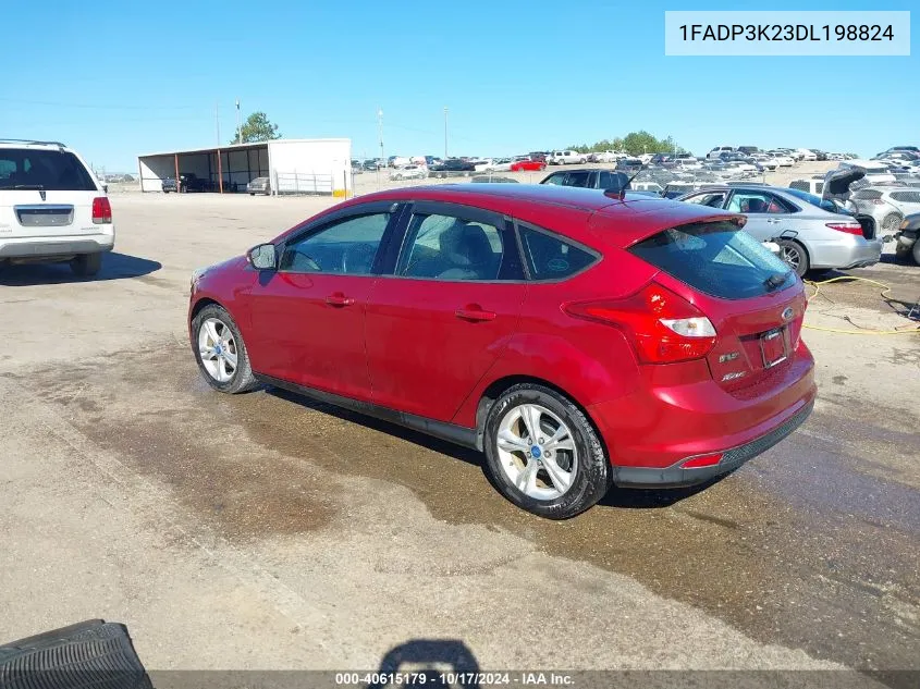 2013 Ford Focus Se VIN: 1FADP3K23DL198824 Lot: 40615179