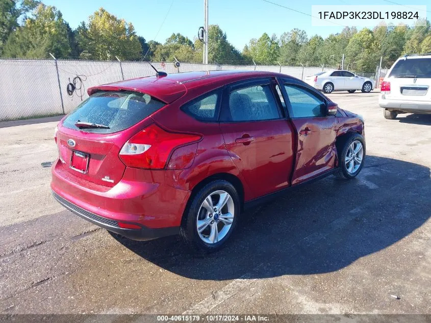 2013 Ford Focus Se VIN: 1FADP3K23DL198824 Lot: 40615179