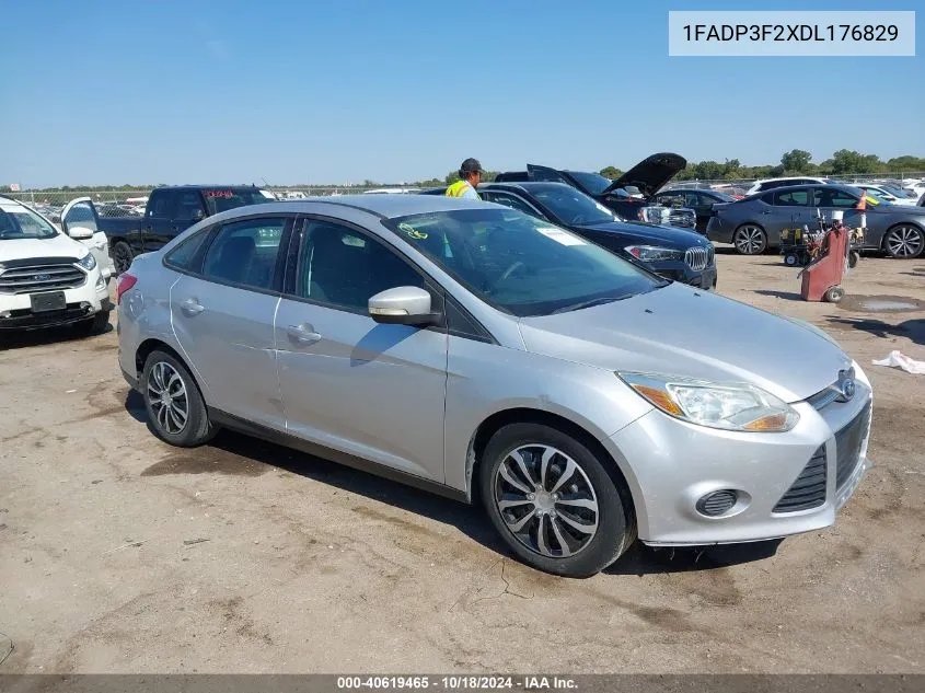 2013 Ford Focus Se VIN: 1FADP3F2XDL176829 Lot: 40619465