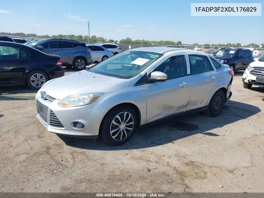 2013 Ford Focus Se VIN: 1FADP3F2XDL176829 Lot: 40619465