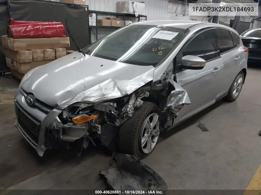 2013 Ford Focus Se VIN: 1FADP3K2XDL184693 Lot: 40620881