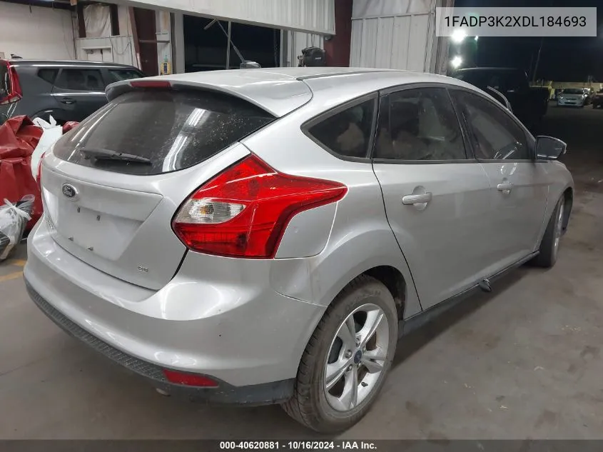 2013 Ford Focus Se VIN: 1FADP3K2XDL184693 Lot: 40620881