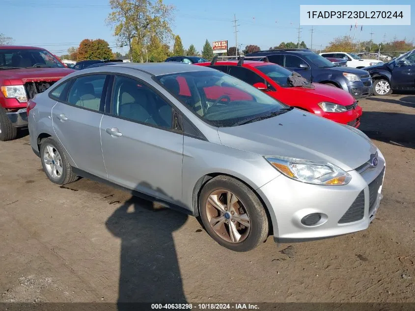 2013 Ford Focus Se VIN: 1FADP3F23DL270244 Lot: 40638298