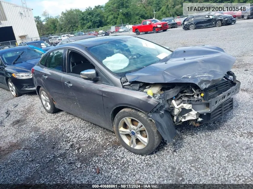 2013 Ford Focus Se VIN: 1FADP3F20DL103548 Lot: 40638861