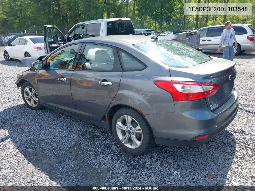 2013 Ford Focus Se VIN: 1FADP3F20DL103548 Lot: 40638861