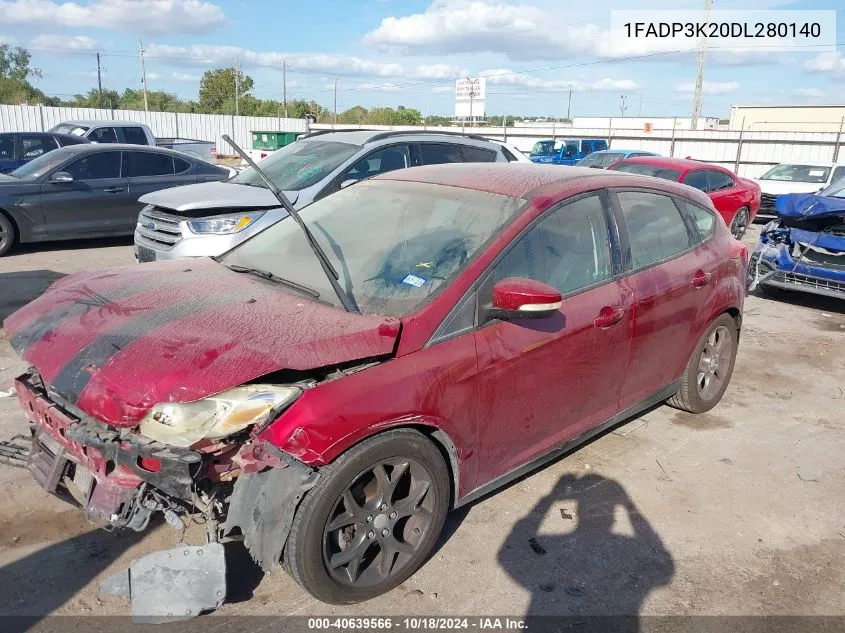 2013 Ford Focus Se VIN: 1FADP3K20DL280140 Lot: 40639566