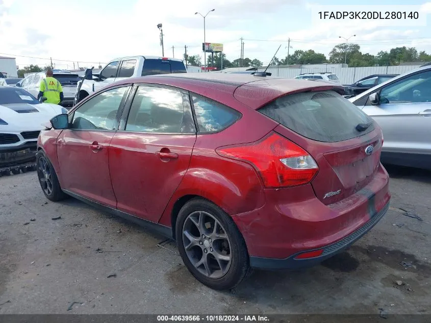 2013 Ford Focus Se VIN: 1FADP3K20DL280140 Lot: 40639566