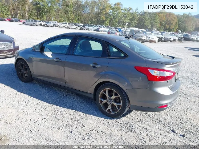 2013 Ford Focus Se VIN: 1FADP3F29DL153042 Lot: 40643465