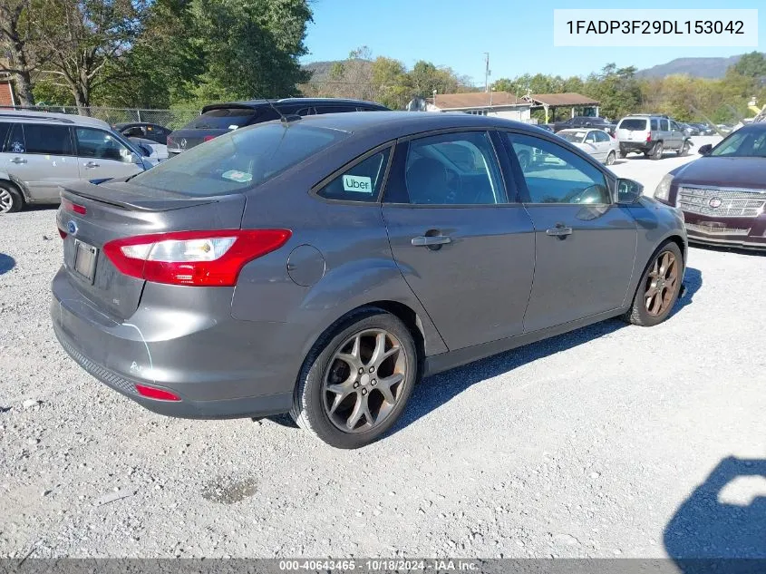 2013 Ford Focus Se VIN: 1FADP3F29DL153042 Lot: 40643465