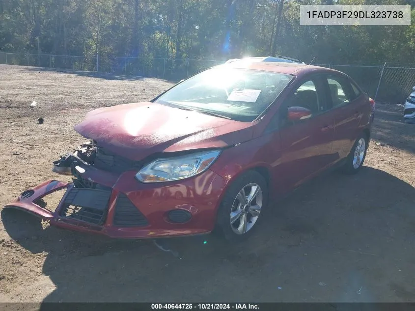 2013 Ford Focus Se VIN: 1FADP3F29DL323738 Lot: 40644725