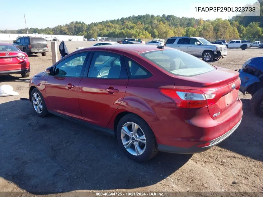 2013 Ford Focus Se VIN: 1FADP3F29DL323738 Lot: 40644725