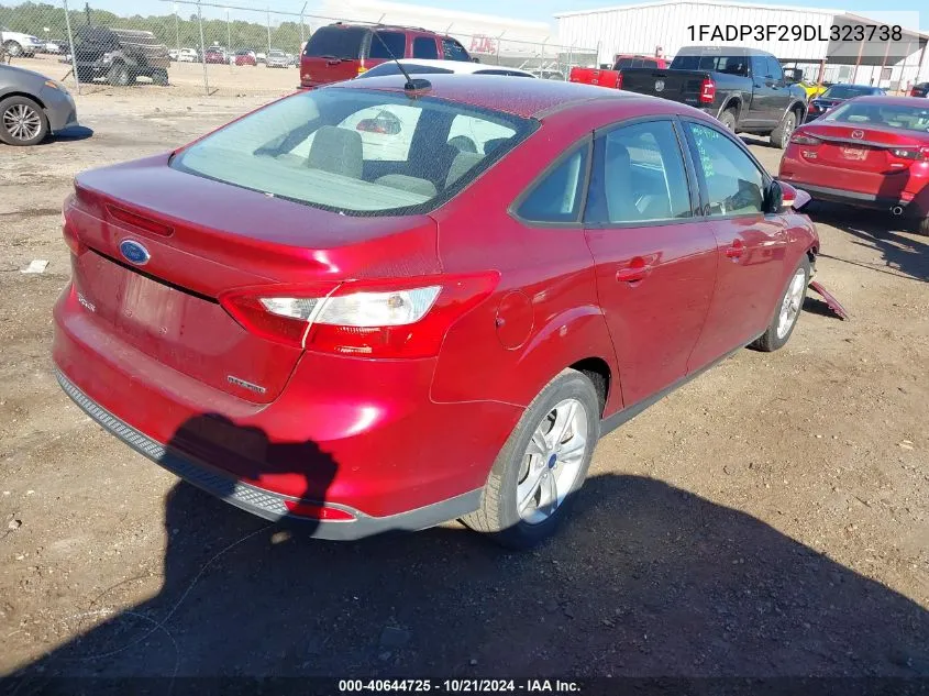 2013 Ford Focus Se VIN: 1FADP3F29DL323738 Lot: 40644725