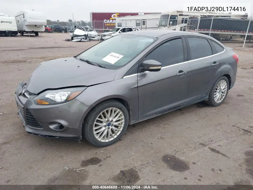 2013 Ford Focus Titanium VIN: 1FADP3J29DL174416 Lot: 40646658