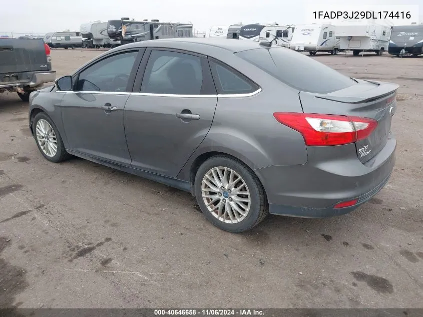 2013 Ford Focus Titanium VIN: 1FADP3J29DL174416 Lot: 40646658