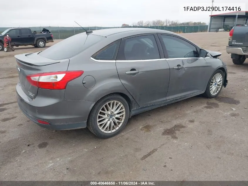 2013 Ford Focus Titanium VIN: 1FADP3J29DL174416 Lot: 40646658