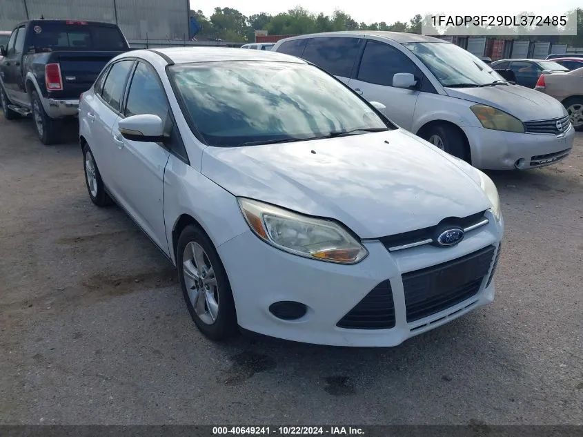 2013 Ford Focus Se VIN: 1FADP3F29DL372485 Lot: 40649241