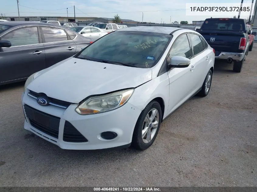 2013 Ford Focus Se VIN: 1FADP3F29DL372485 Lot: 40649241