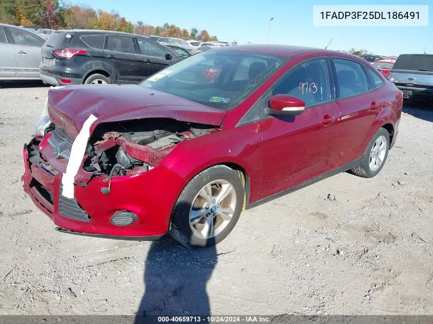 2013 Ford Focus Se VIN: 1FADP3F25DL186491 Lot: 40659713