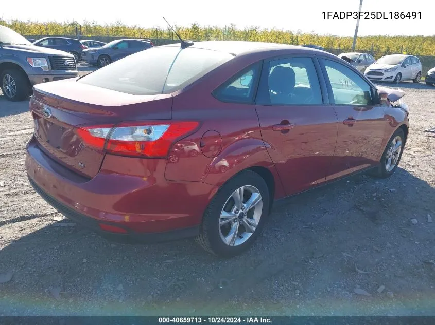 2013 Ford Focus Se VIN: 1FADP3F25DL186491 Lot: 40659713