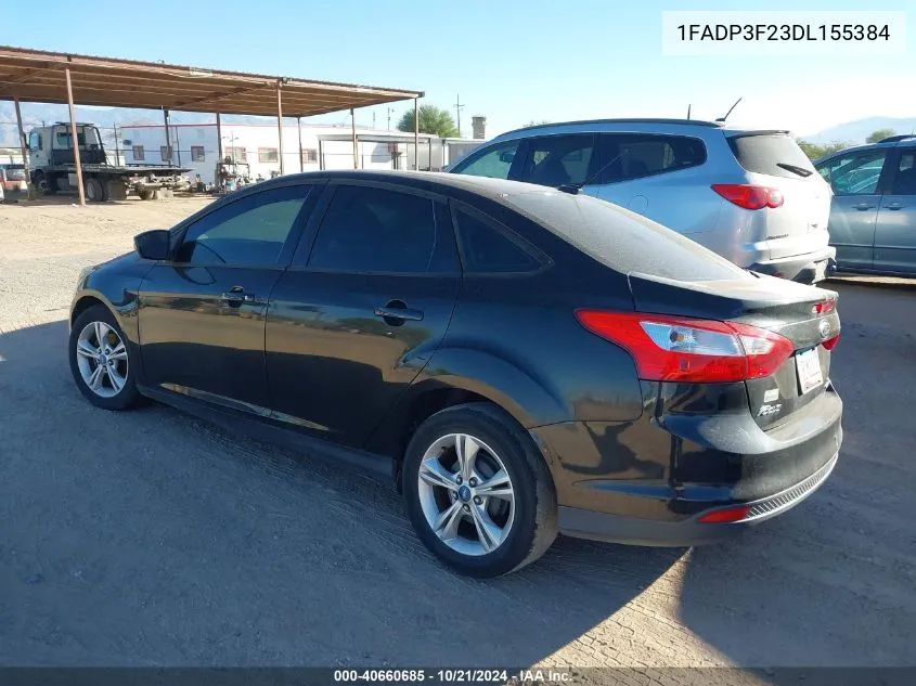 2013 Ford Focus Se VIN: 1FADP3F23DL155384 Lot: 40660685