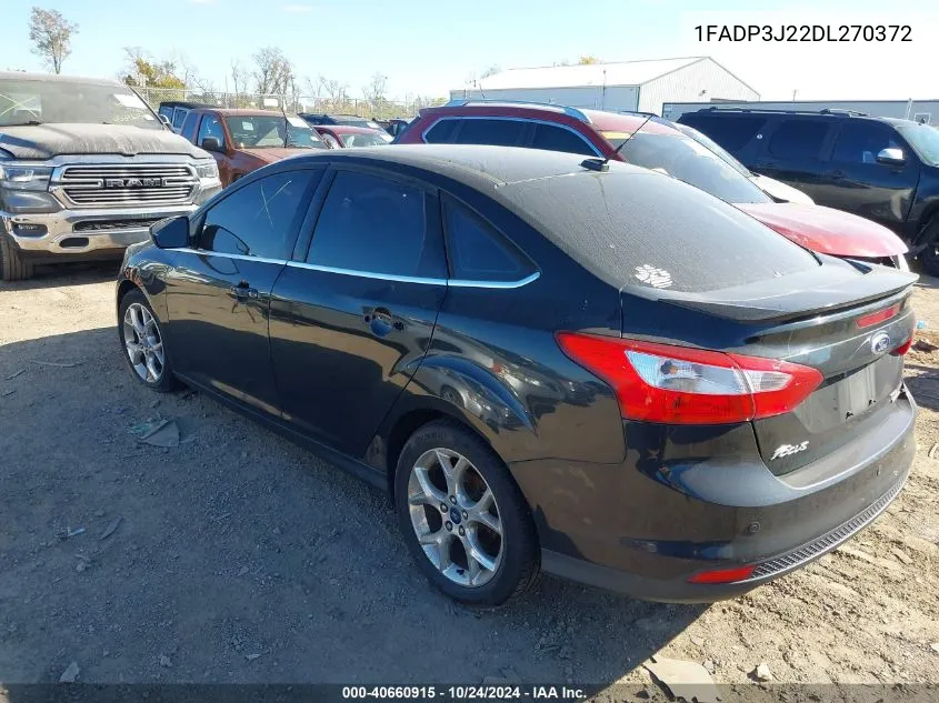 2013 Ford Focus Titanium VIN: 1FADP3J22DL270372 Lot: 40660915