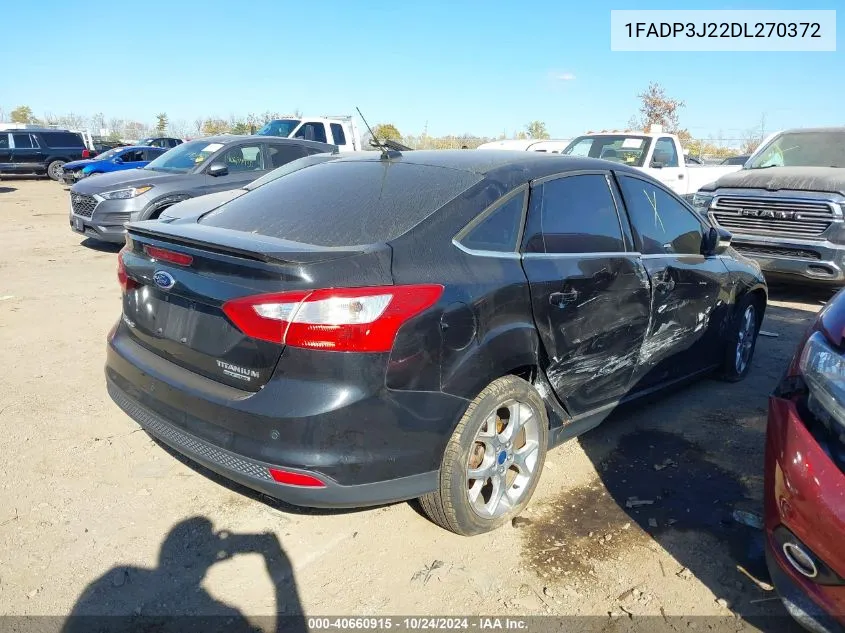 2013 Ford Focus Titanium VIN: 1FADP3J22DL270372 Lot: 40660915