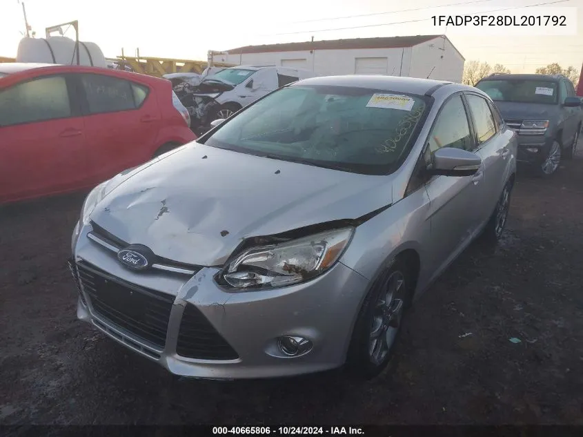 2013 Ford Focus Se VIN: 1FADP3F28DL201792 Lot: 40665806