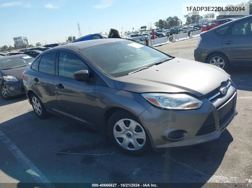 2013 Ford Focus VIN: 1FADP3E22DL363094 Lot: 40666627