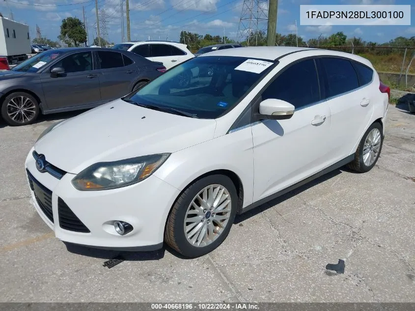 2013 Ford Focus Titanium VIN: 1FADP3N28DL300100 Lot: 40668196