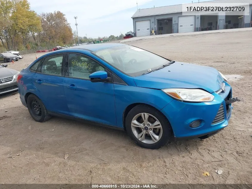 2013 Ford Focus Se VIN: 1FADP3F27DL232709 Lot: 40668915