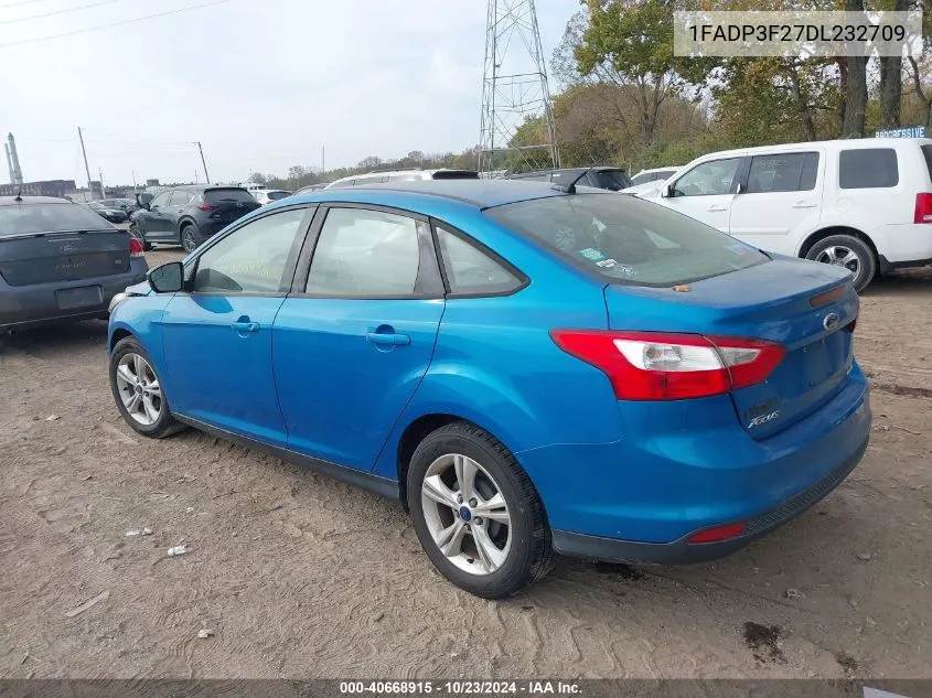 2013 Ford Focus Se VIN: 1FADP3F27DL232709 Lot: 40668915