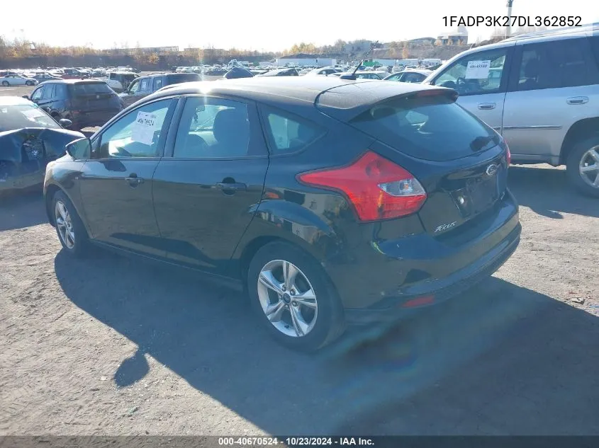 2013 Ford Focus Se VIN: 1FADP3K27DL362852 Lot: 40670524