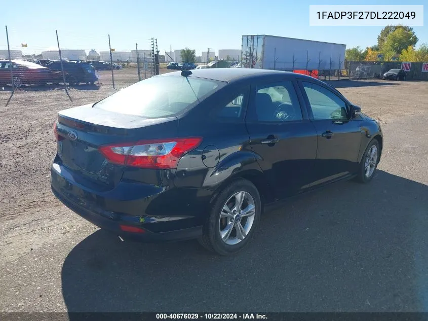 2013 Ford Focus Se VIN: 1FADP3F27DL222049 Lot: 40676029