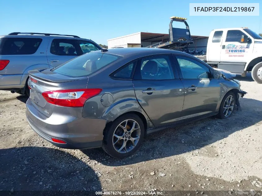 2013 Ford Focus Se VIN: 1FADP3F24DL219867 Lot: 40676276