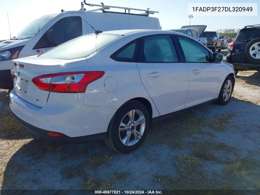 2013 Ford Focus Se VIN: 1FADP3F27DL320949 Lot: 40677821