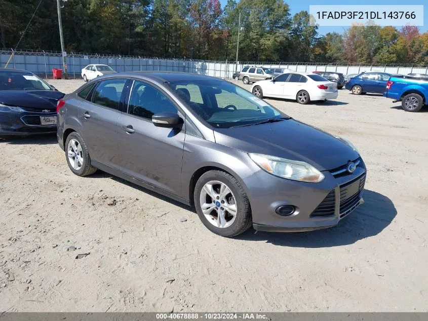 2013 Ford Focus Se VIN: 1FADP3F21DL143766 Lot: 40678888