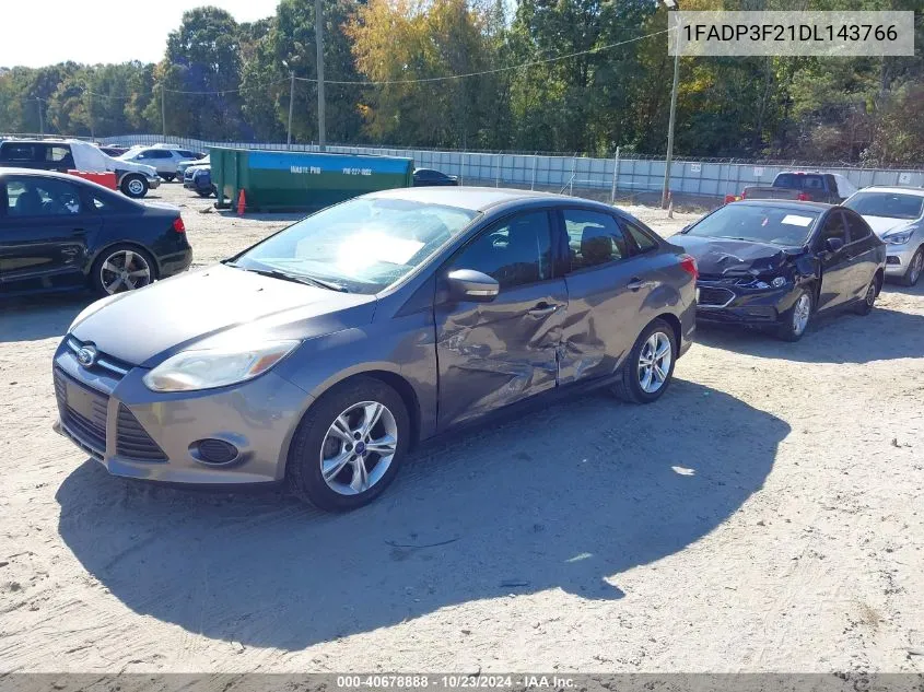 2013 Ford Focus Se VIN: 1FADP3F21DL143766 Lot: 40678888