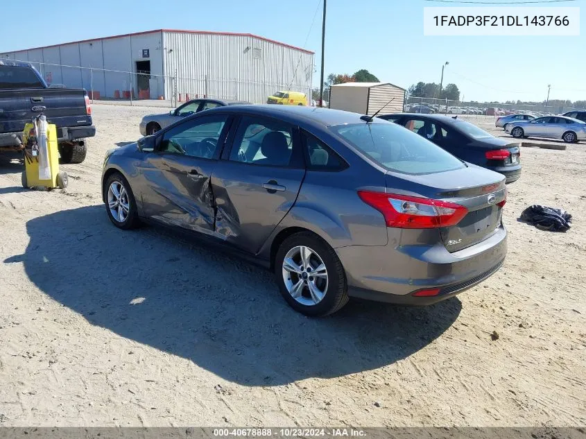 2013 Ford Focus Se VIN: 1FADP3F21DL143766 Lot: 40678888