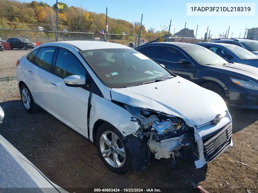 2013 Ford Focus Se VIN: 1FADP3F21DL218319 Lot: 40683424