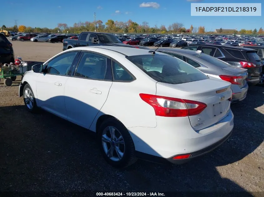 2013 Ford Focus Se VIN: 1FADP3F21DL218319 Lot: 40683424