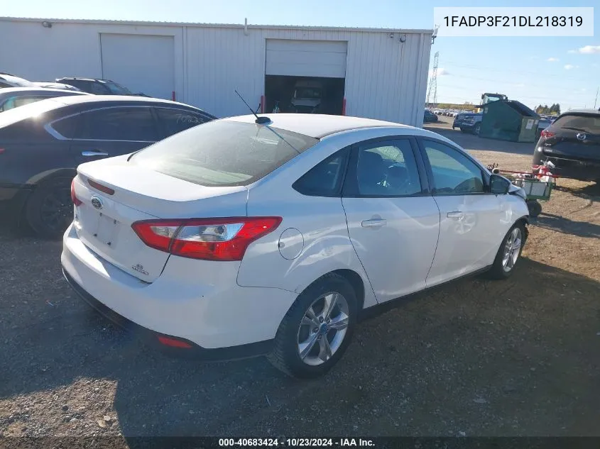 2013 Ford Focus Se VIN: 1FADP3F21DL218319 Lot: 40683424