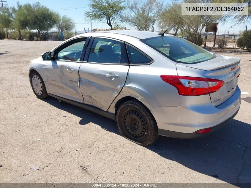 2013 Ford Focus Se VIN: 1FADP3F27DL364062 Lot: 40685124