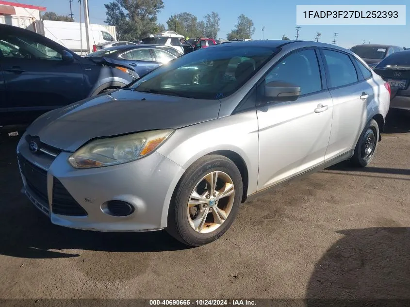 2013 Ford Focus Se VIN: 1FADP3F27DL252393 Lot: 40690665