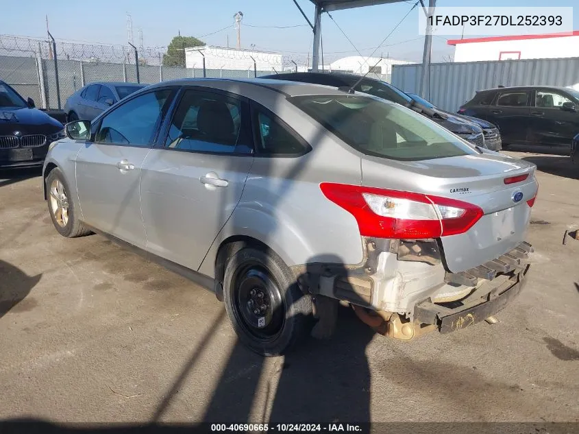 2013 Ford Focus Se VIN: 1FADP3F27DL252393 Lot: 40690665